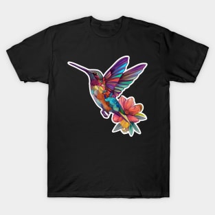 Floral Humming Bird T-Shirt